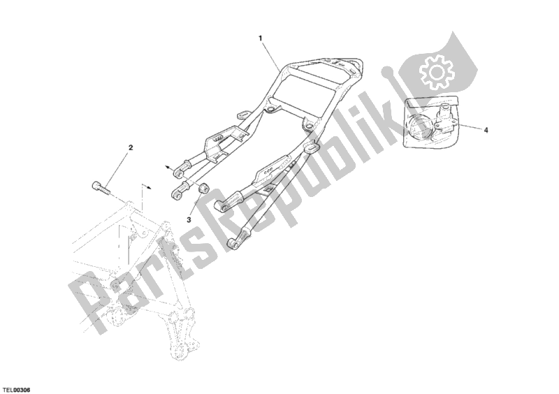 Tutte le parti per il Monoposto Telaio Posteriore del Ducati Superbike 999 S 2005